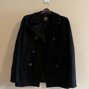 Old Navy Men's Black Peacoat